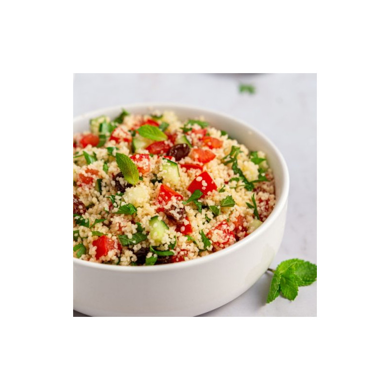 Semoule cuisinée comme un couscous végétarien