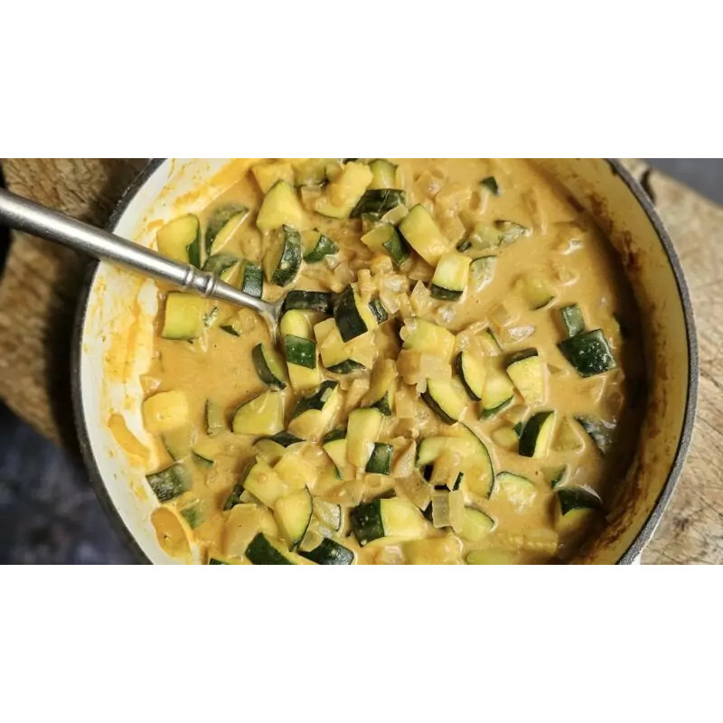Curry de courgettes grillées