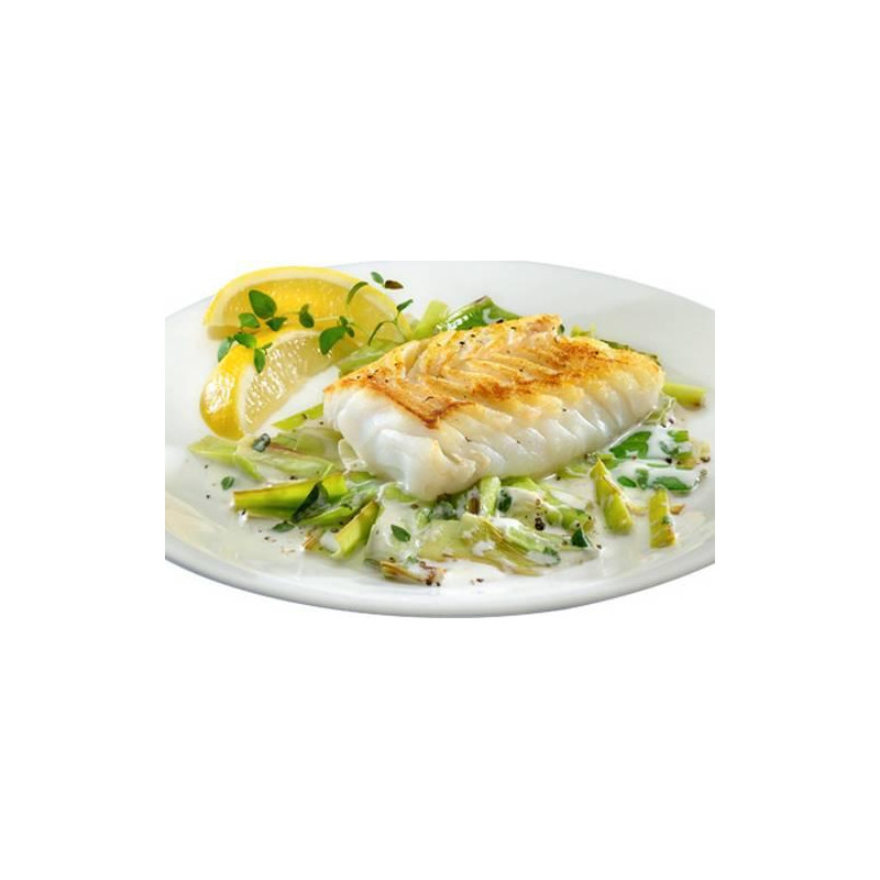 Merlu sauce poireau et champignon