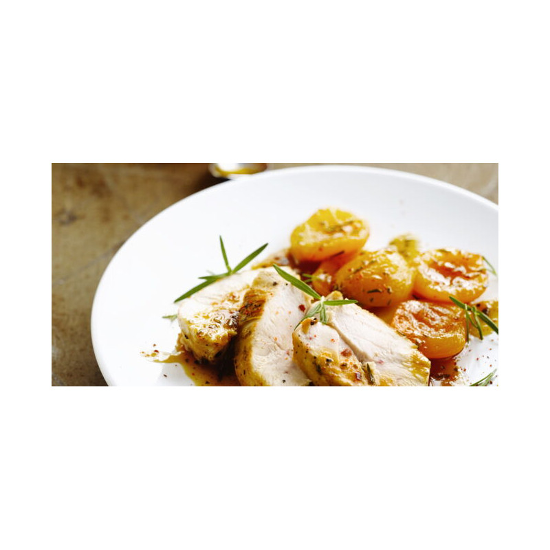 Filet de Poulet Farci Abricots Romarin