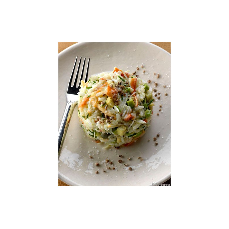 Pressé de crabe et courgette