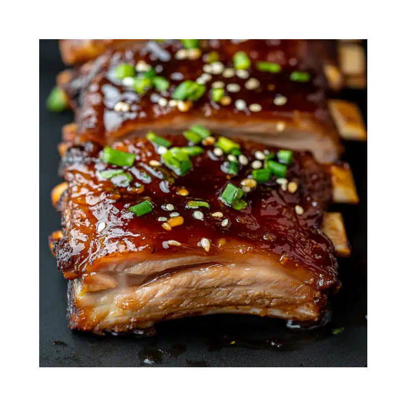 Travers de porc sauce  barbecue