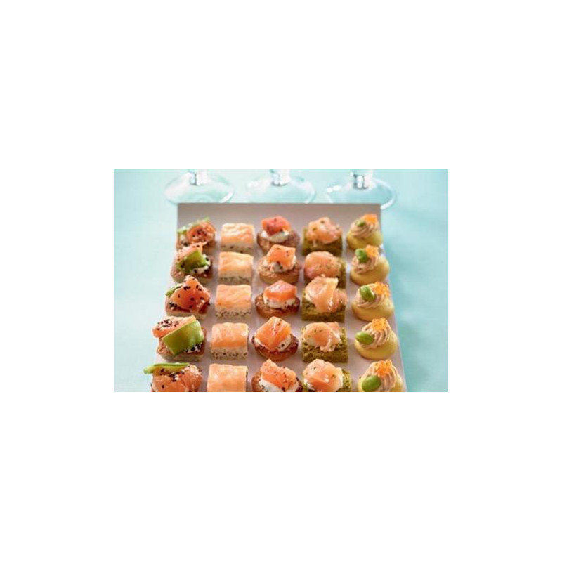 Plateau de canapé au saumon 35 pièces